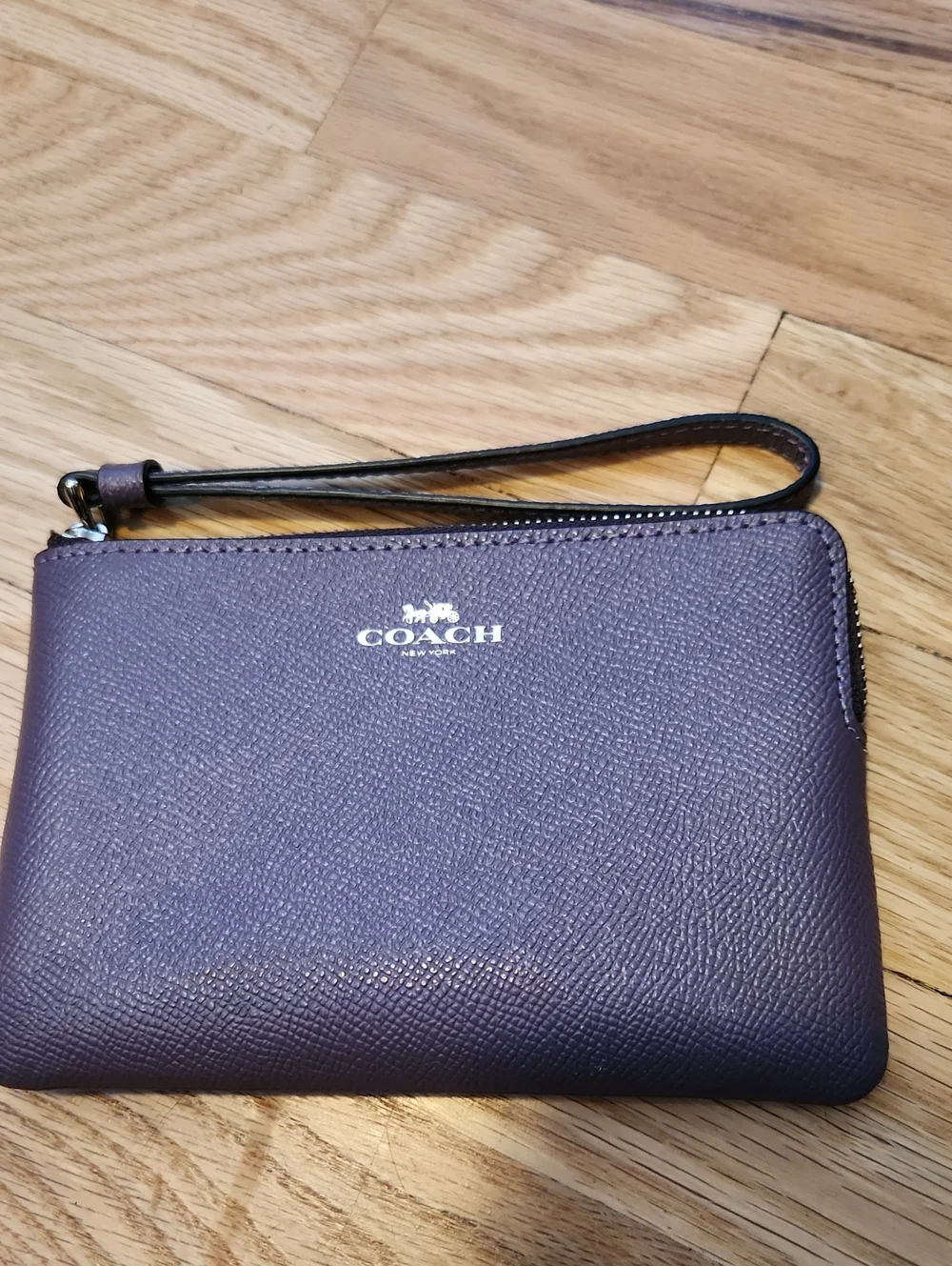 Coach Leather Wristlet Plum Purple NWOT